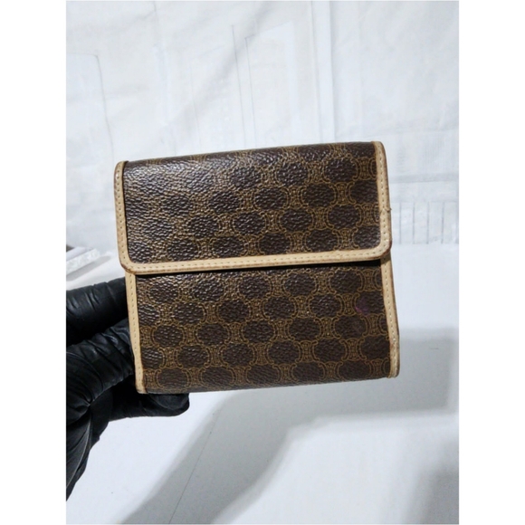 Celine Macadam Compact Wallet Beige/Brown - Picture 1 of 13